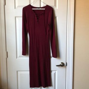 Long sleeve sweater dress